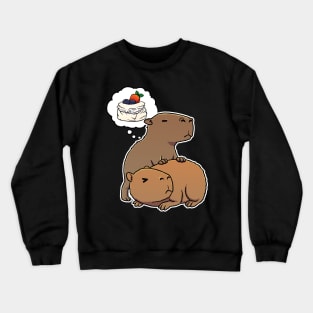 Capybara hungry for Pavlova Crewneck Sweatshirt